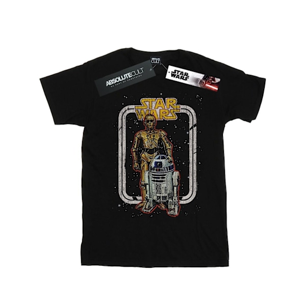 Star Wars Pojkar R2-D2 Och C-3PO Vintage T-Shirt 7-8 År Svart Black 7-8 Years