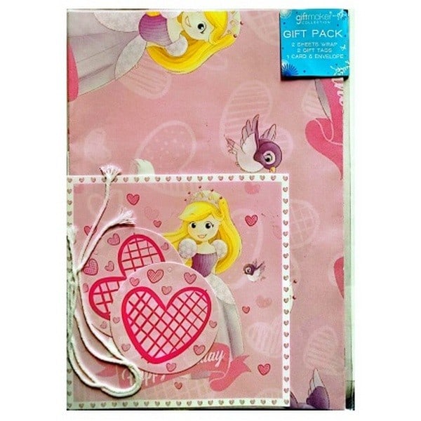 Giftmaker Princess Presentinslagning Och Kortset (Paket Om 5) En Storlek Pink/Multicoloured One Size