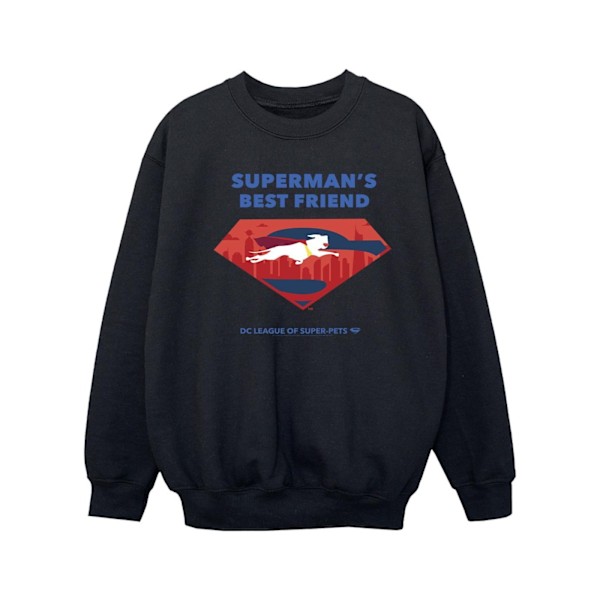 DC Comics Girls DC Comics DC League Of Super-Pets Supermans bästa vän Sweatshirt 12-13 år Svart Black 12-13 Years