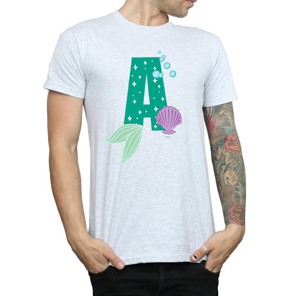 Disney Herr Alphabet A Är För Ariel T-Shirt L Sports Grey Sports Grey L