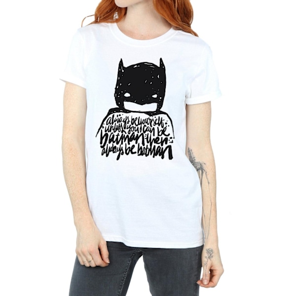 DC Comics Dam/Kvinnor Batman Var Alltid Dig Själv Bomull Pojkvän White 3XL