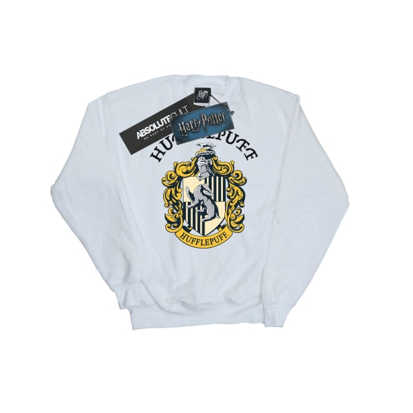 Harry Potter Dam/Kvinnor Hufflepuff Logotyp Sweatshirt XL Vit White XL