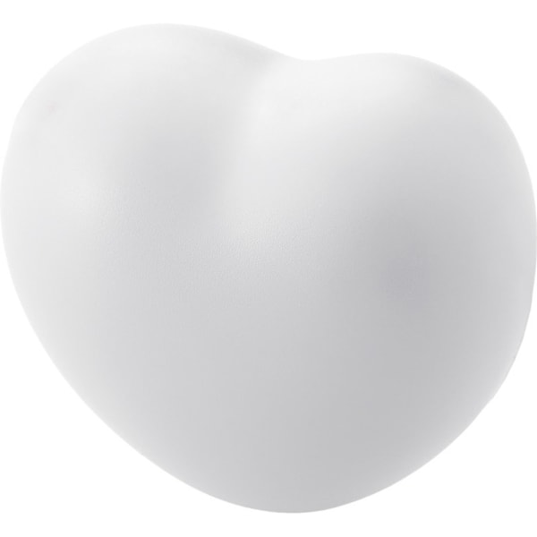 Kula i form av hjärta, stressboll, 7 x 7 x 4,5 cm, vit White 7 x 7 x 4.5 cm