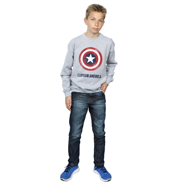 Captain America Boys Shield Sweatshirt 9-11 år Sports Grey Sports Grey 9-11 Years