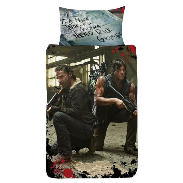 The Walking Dead Rick & Daryl Vändbart Påslakanset Enkelt Multi Multicoloured Single