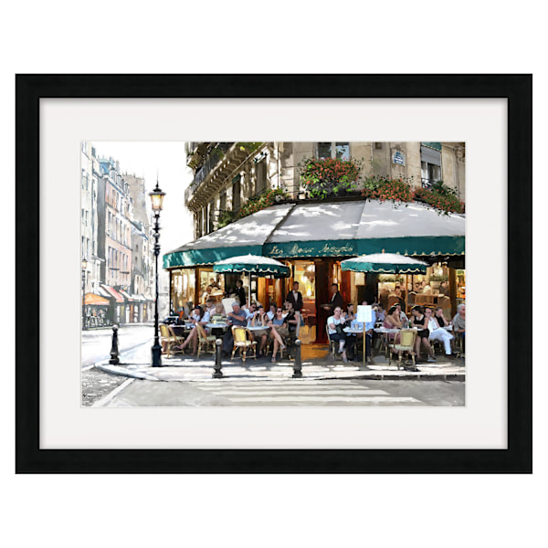 Richard Macneil Corner Cafe Canvas Print 80cm x 60cm Flerfärgad Multicoloured 80cm x 60cm
