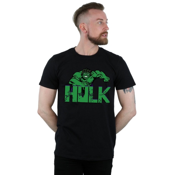Marvel Mens Hulk Pixelated T-Shirt 3XL Svart Black 3XL