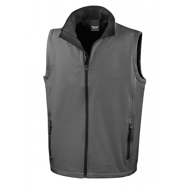 Result Core Printable Soft Shell Bodywarmer för män 4XL Charcoal/B Charcoal/Black 4XL