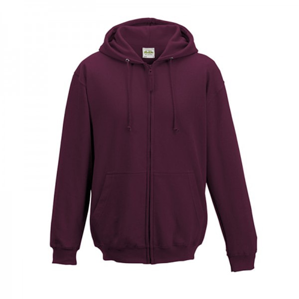 Awdis Plain Mens Hooded Full Zip Hoodie / Zoodie M Burgundy Burgundy M