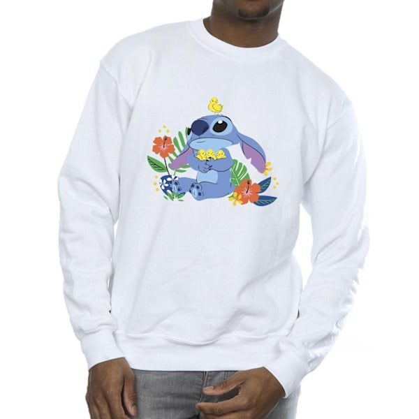 Disney Herr Lilo & Stitch Fåglar Sweatshirt S Vit White S