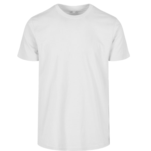 Bygg ditt varumärke Herr Basic Rund Hals T-shirt 5XL Vit White 5XL