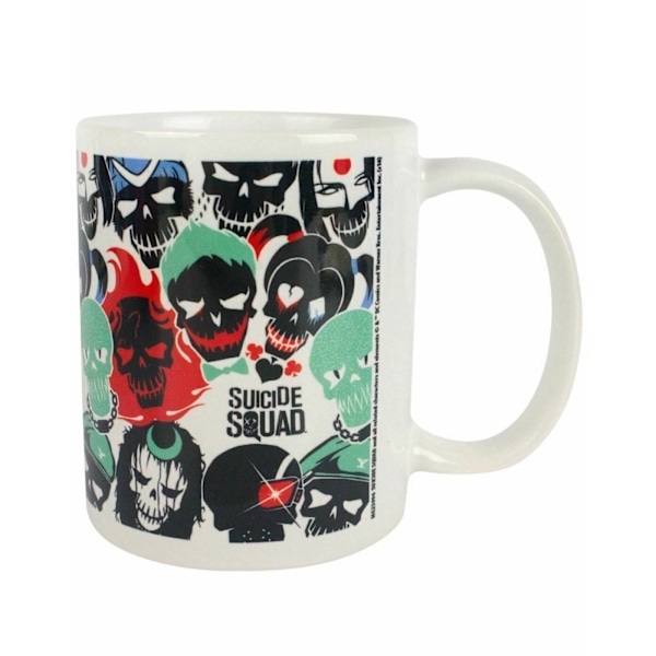 Suicide Squad Skull Keramikmugg En Storlek Vit White One Size