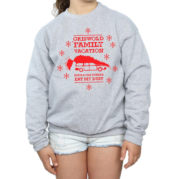 National Lampoon´s Christmas Vacation Girls Eat My Dust Sweatshirt Sports Grey 9-11 Years