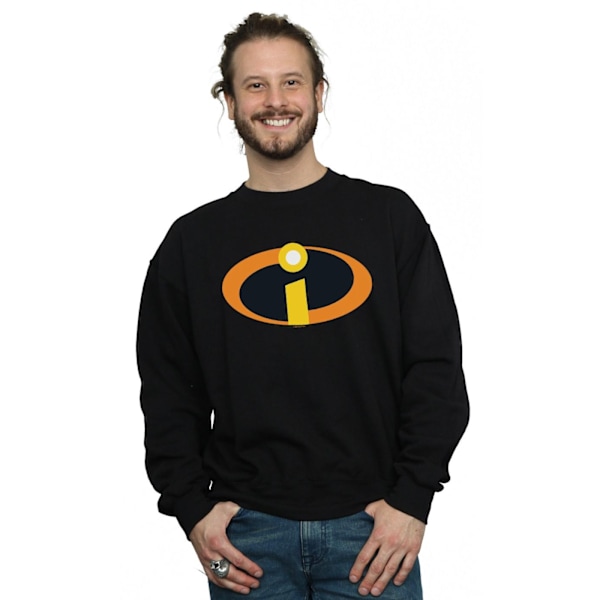 Disney Herr The Incredibles Kostym Logo Sweatshirt XXL Svart Black XXL