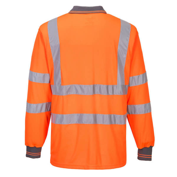Portwest Hi-Vis långärmad säkerhetspoloshirt 3XL orange Orange 3XL