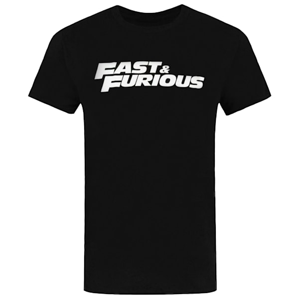 Snabb och rasande herrlogotyp T-shirt S svart Black S