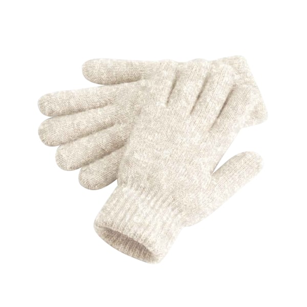 Beechfield Cosy Cuffed Marl Ribbed Vinterhandskar En Storlek Almon Almond One Size