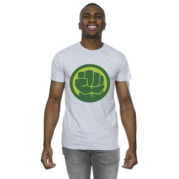 Marvel Herr Hulk Bröstlogotyp T-shirt L Sports Grey Sports Grey L