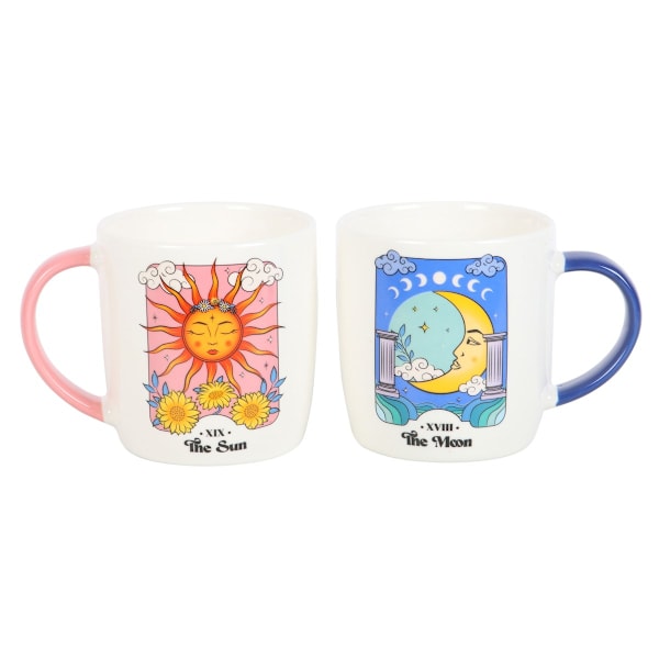 Something Different Sol och Måne Celestialt Muggset (2-pack) White/Blue/Red One Size