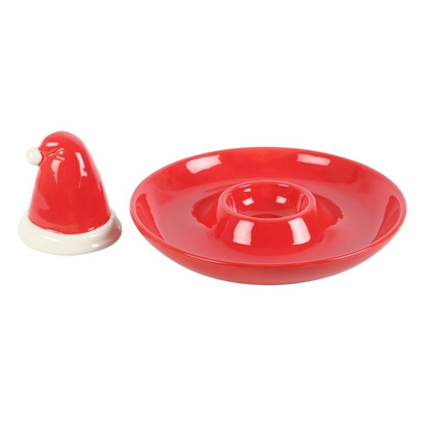 Something Different Chip And Dip Santahattallrik En Storlek Röd/Vit Red/White One Size