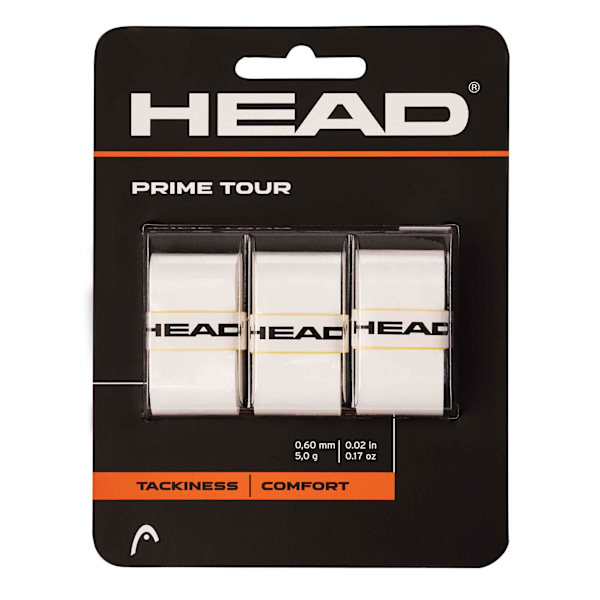 Head Prime Tour Racket Overgrip (3-pack) One Size Vit White One Size