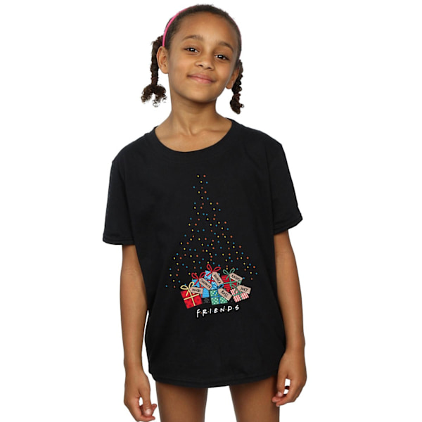 Friends Girls Christmas Tree Lights Bomull T-shirt 5-6 år Svart Black 5-6 Years