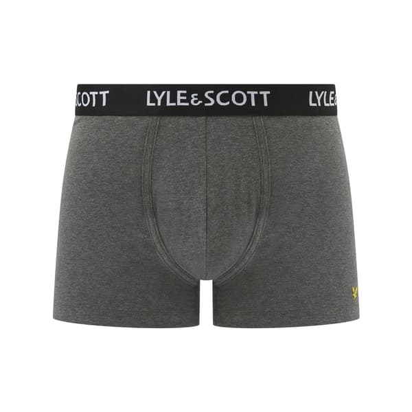 Lyle & Scott Herr Ethan Logo Boxershorts (3-pack) L Mörkgrå Dark Grey L
