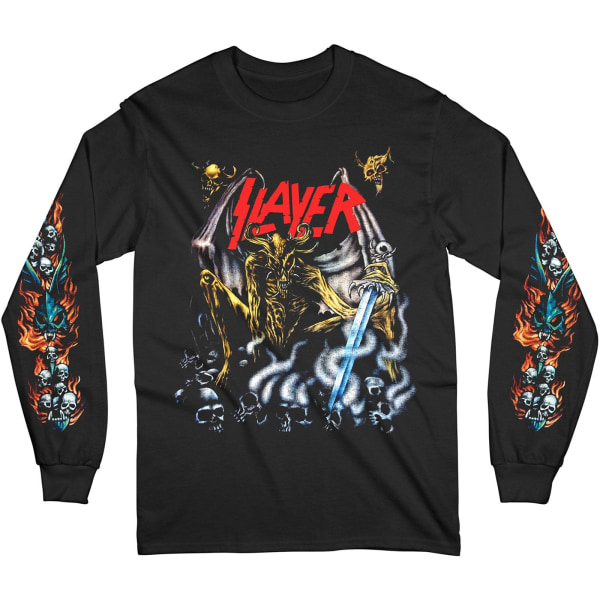 Slayer Unisex Vuxen Airbrushed Långärmad T-shirt XXL Svart Black XXL