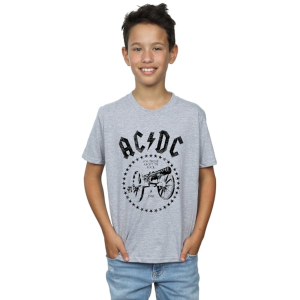 AC/DC Boys We Salute You Cannon T-shirt 12-13 år Sports Grey Sports Grey 12-13 Years