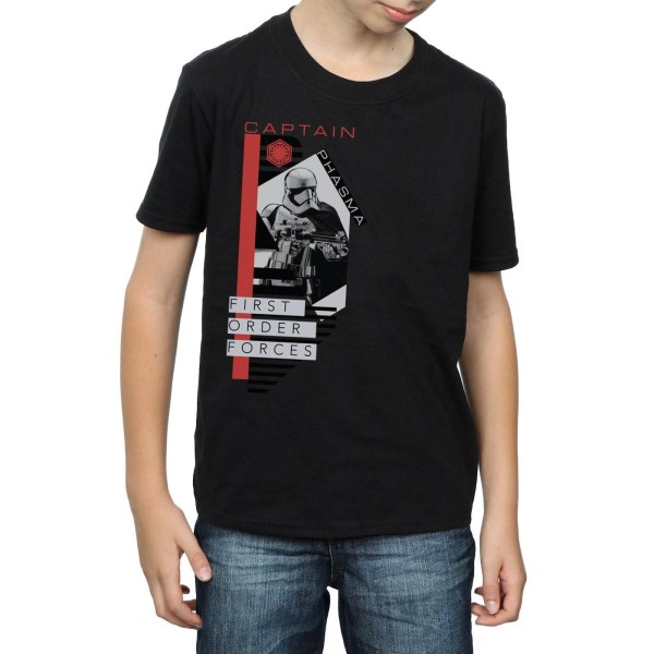Star Wars Boys The Last Jedi Captain Phasma T-Shirt 9-11 år Black 9-11 Years