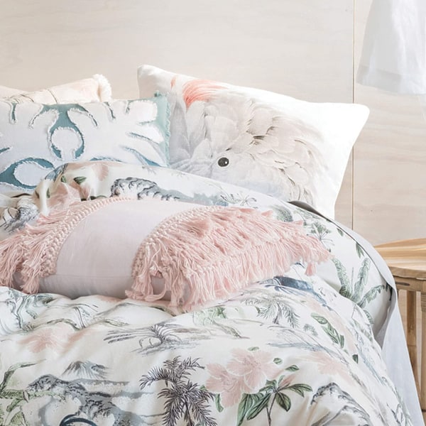 Linen House Luana Quiltad Påslakan Set Enkelsäng Flerfärgad Multicoloured Single