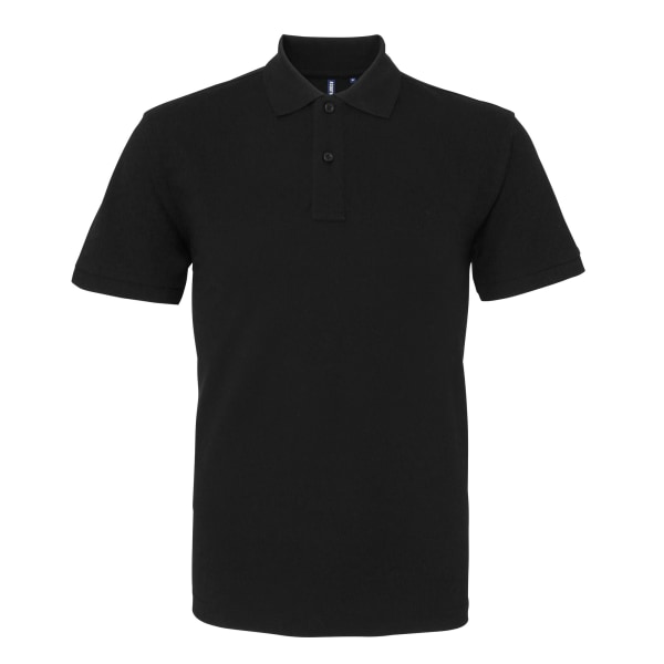 Asquith & Fox Mens Organic Classic Fit Polo Shirt 2XL Svart Black 2XL