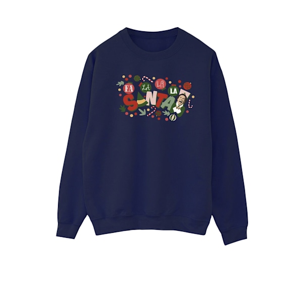 Elf Dam/Damer Santa Fa La La Sweatshirt XXL Marinblå Navy Blue XXL