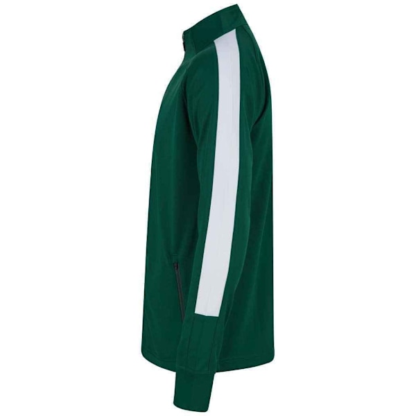 Finden & Hales Herr Knitted Träningsjacka M Flaskgrön/Vit Bottle Green/White M