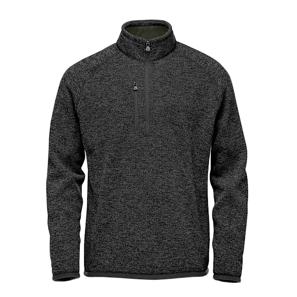 Stormtech Herr Avalante Heather Quarter Zip Fleece Top L Svart Black L