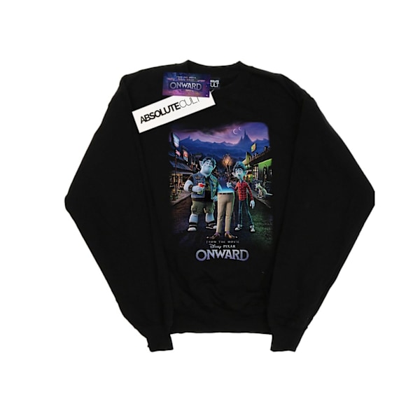 Disney Dam/Kvinnor Onward Karaktär Affisch Sweatshirt M Svart Black M
