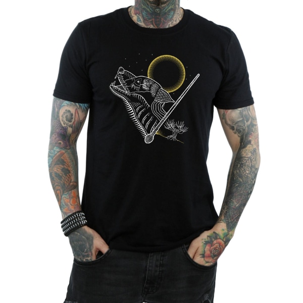 Harry Potter T-shirt med varulvsmotiv för män, S, svart Black S