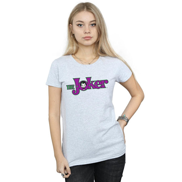 DC Comics Dam/Kvinnor The Joker Text Logo Bomull T-shirt M Sp Sports Grey M