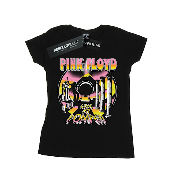 Pink Floyd Dam/Kvinnor Live At Pompeii Volcano Bomull T-Shirt Black M