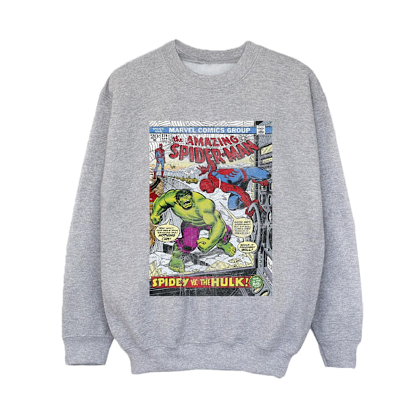 Marvel Boys Spider-Man VS Hulk Cover Sweatshirt 12-13 år Spo Sports Grey 12-13 Years