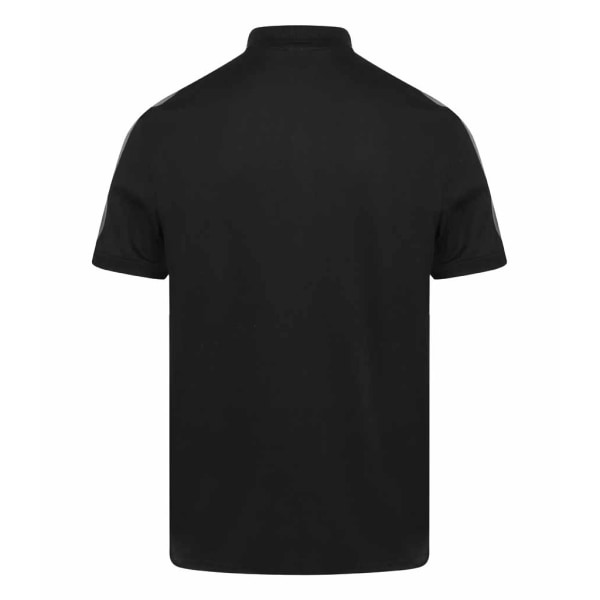 Finden & Hales Adults Unisex Contrast Panel Pique Polo Shirt S Black/Gunmetal S