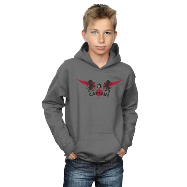 Harry Potter Boys Gryffindor Captain Hoodie 7-8 år Charcoal Charcoal 7-8 Years