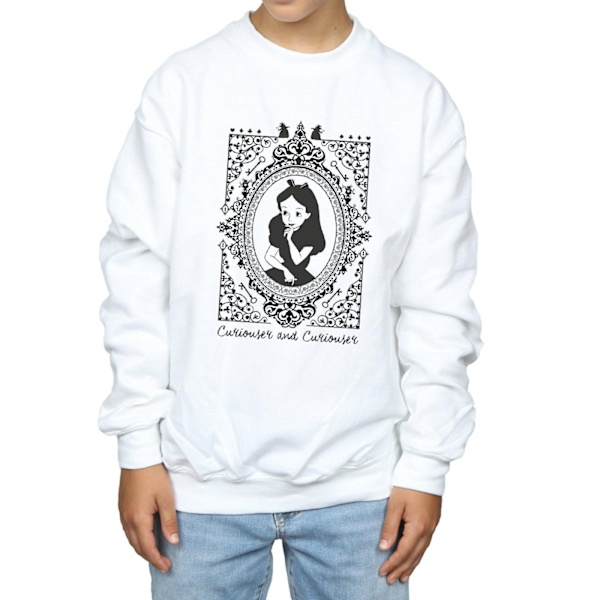 Disney Boys Alice In Wonderland Frame Sweatshirt 7-8 år Vit White 7-8 Years