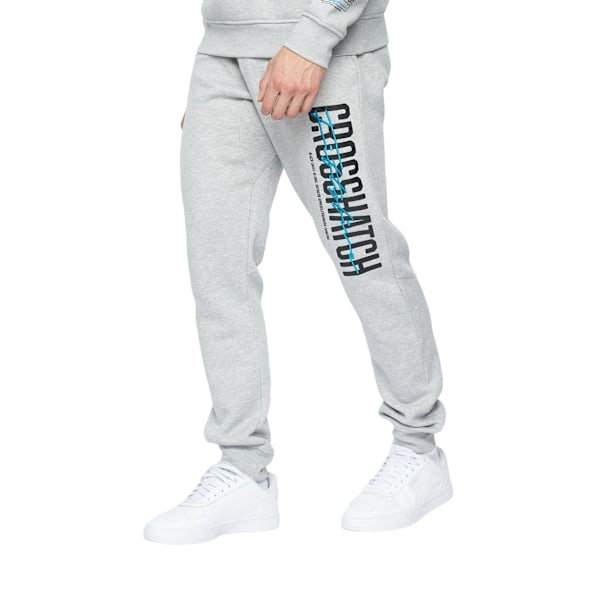 Crosshatch Mens Gooch Jogging Bottoms S Light Grey Marl Light Grey Marl S