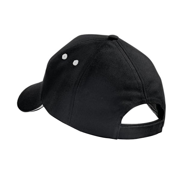 Beechfield Unisex Ultimate 5 Panel Contrast Baseball Cap Med Sandwich Peak / Headwear En Storlek Svart/Ljusgrå Black/Light Grey One Size