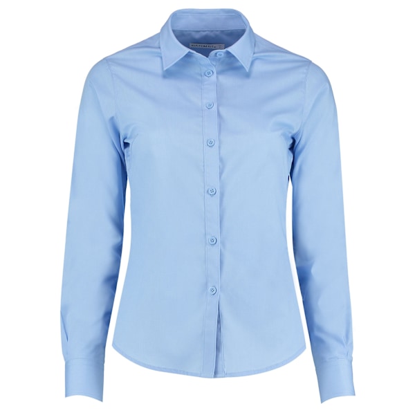 Kustom Kit Dam/Kvinnor Poplin Skräddarsydd Långärmad Skjorta 14 Light Blue 14 UK