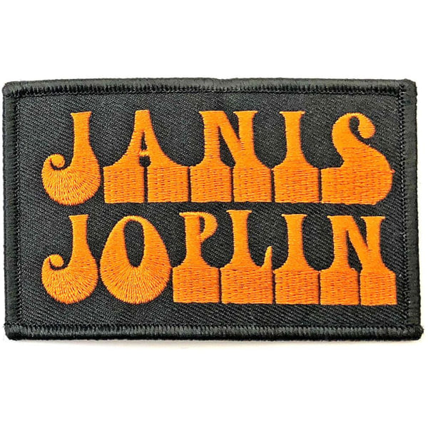 Janis Joplin Logo Standard Strykplåster En one size Svart/Orange Black/Orange One Size