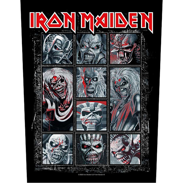 Iron Maiden 10 Eddie Patch One Size Svart/Röd/Vit Black/Red/White One Size