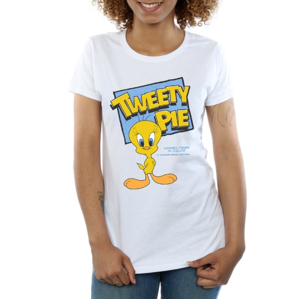 Looney Tunes Dam/Damer Klassisk Tweety Bomull T-shirt S Vit White S