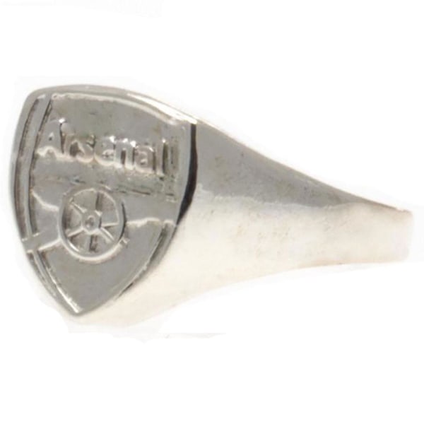Arsenal FC Silverpläterad Crest Ring Stor Silver Silver Large